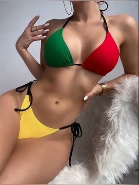 Brand new Jamaican string bikini set size XL
